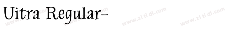 Uitra Regular字体转换